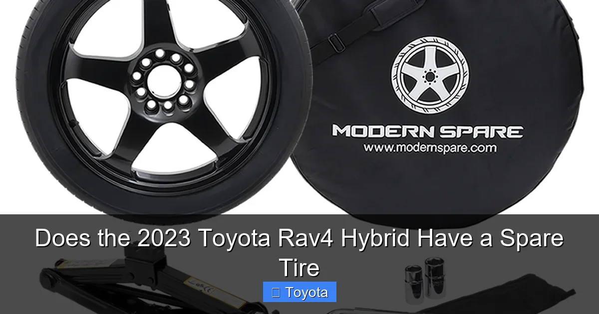 Does the 2023 Toyota Rav4 Hybrid Have a Spare Tire