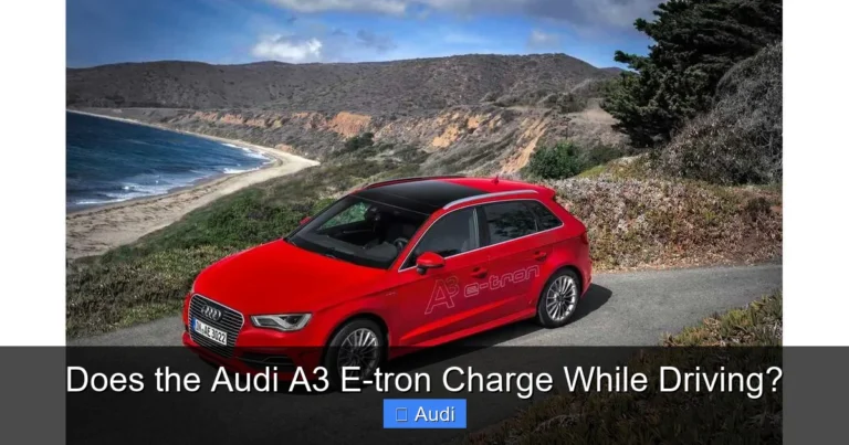 Does the Audi A3 E-tron Charge While Driving?