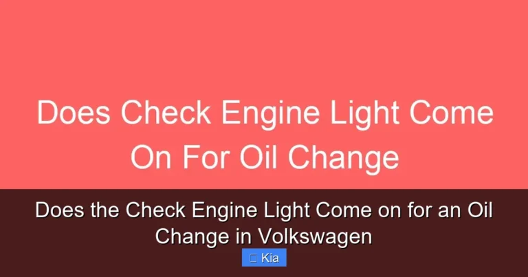 Does the Check Engine Light Come on for an Oil Change in Volkswagen