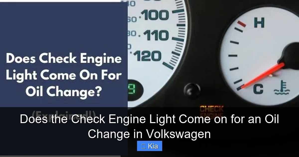 Does the Check Engine Light Come on for an Oil Change in Volkswagen