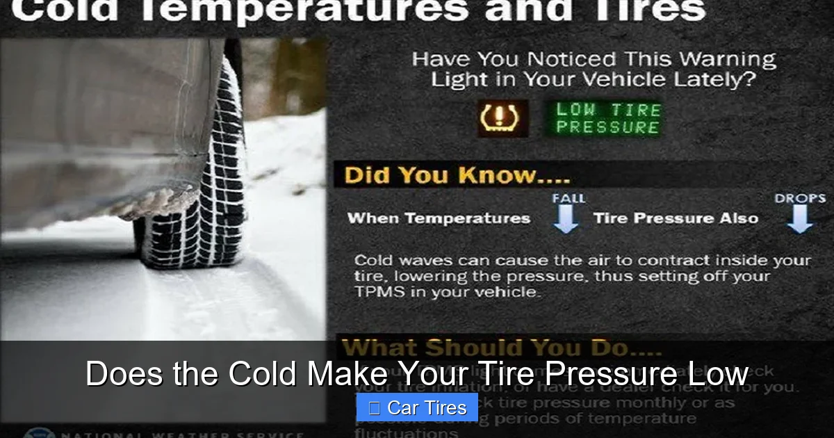 Does the Cold Make Your Tire Pressure Low