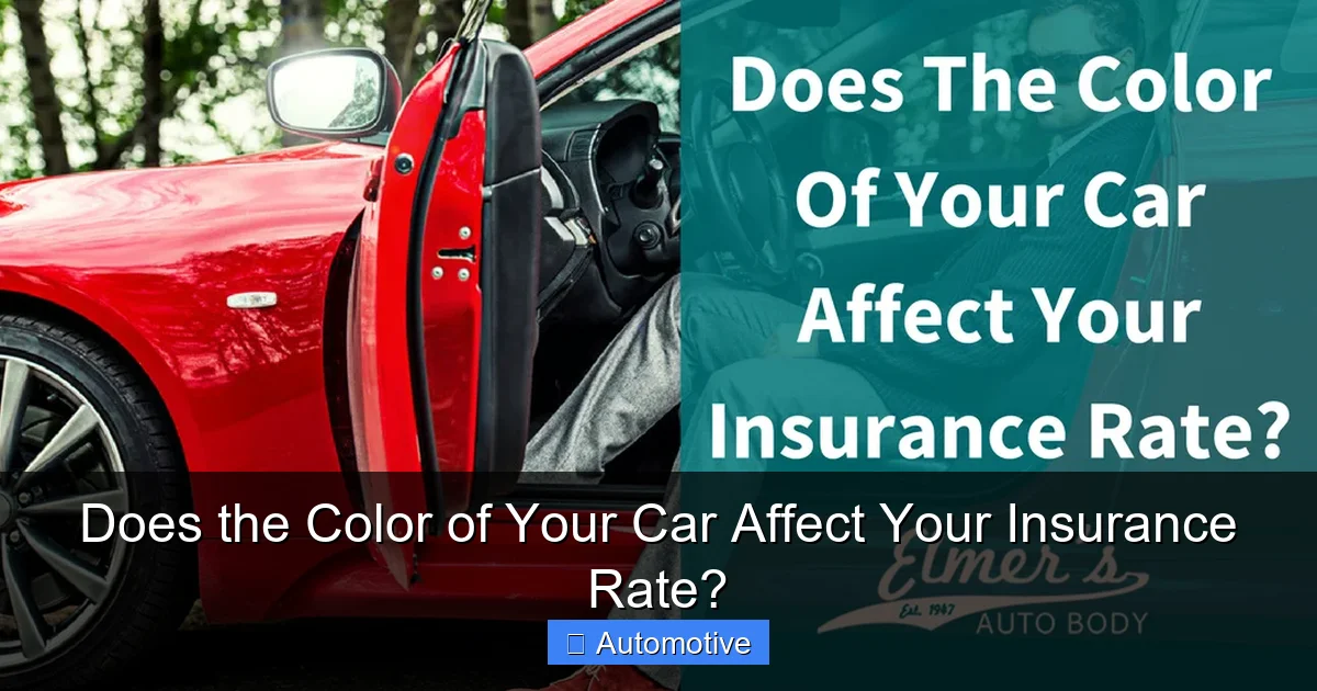 Does the Color of Your Car Affect Your Insurance Rate?