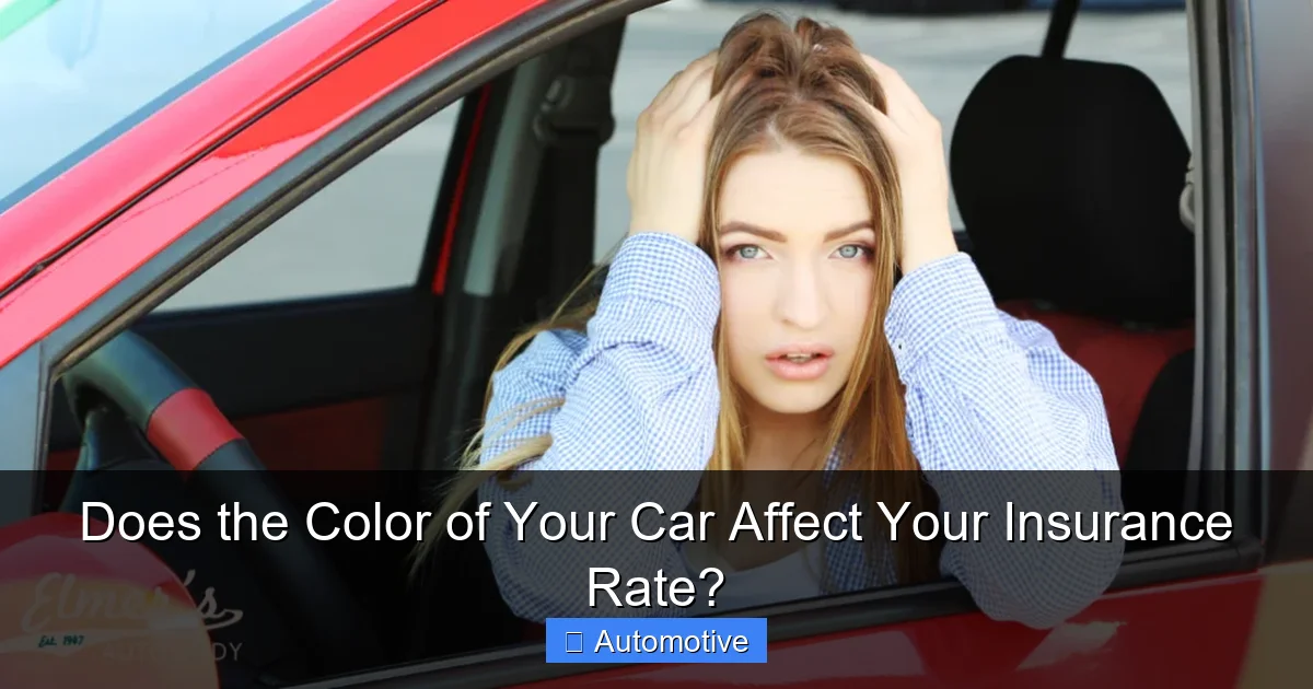 Does the Color of Your Car Affect Your Insurance Rate?