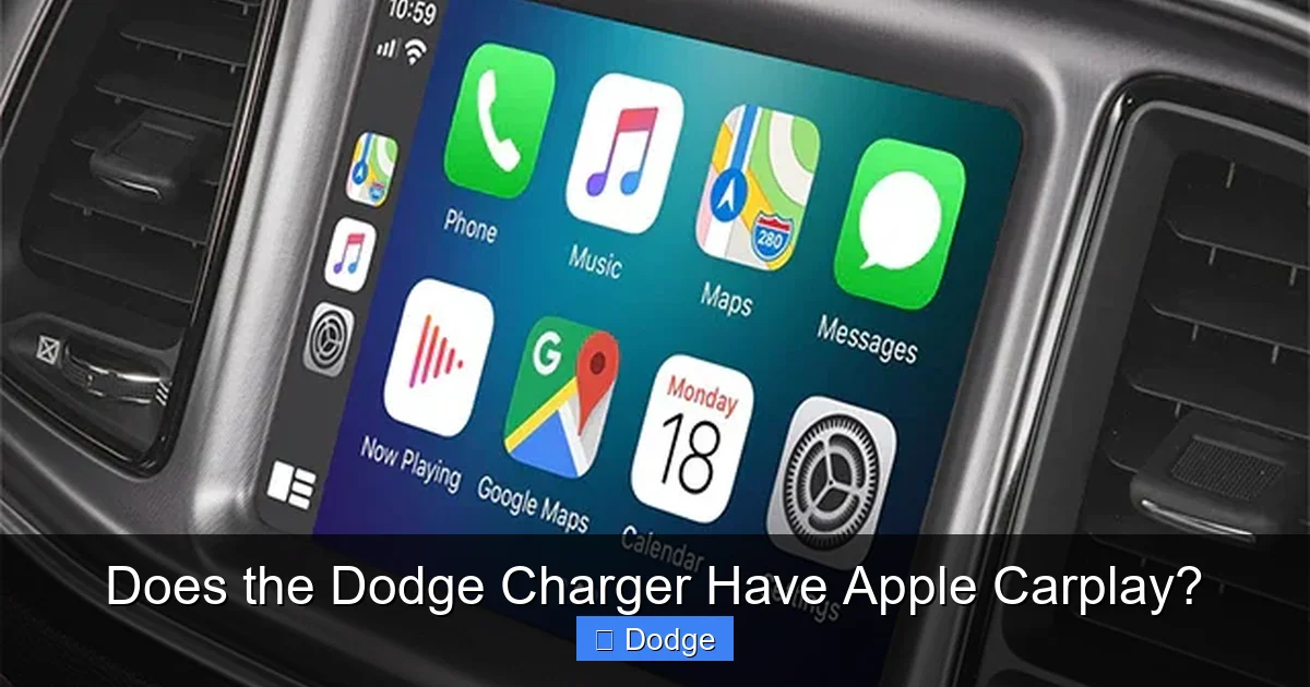 Does the Dodge Charger Have Apple Carplay?