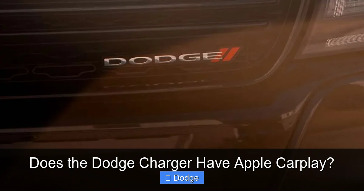Does the Dodge Charger Have Apple Carplay?