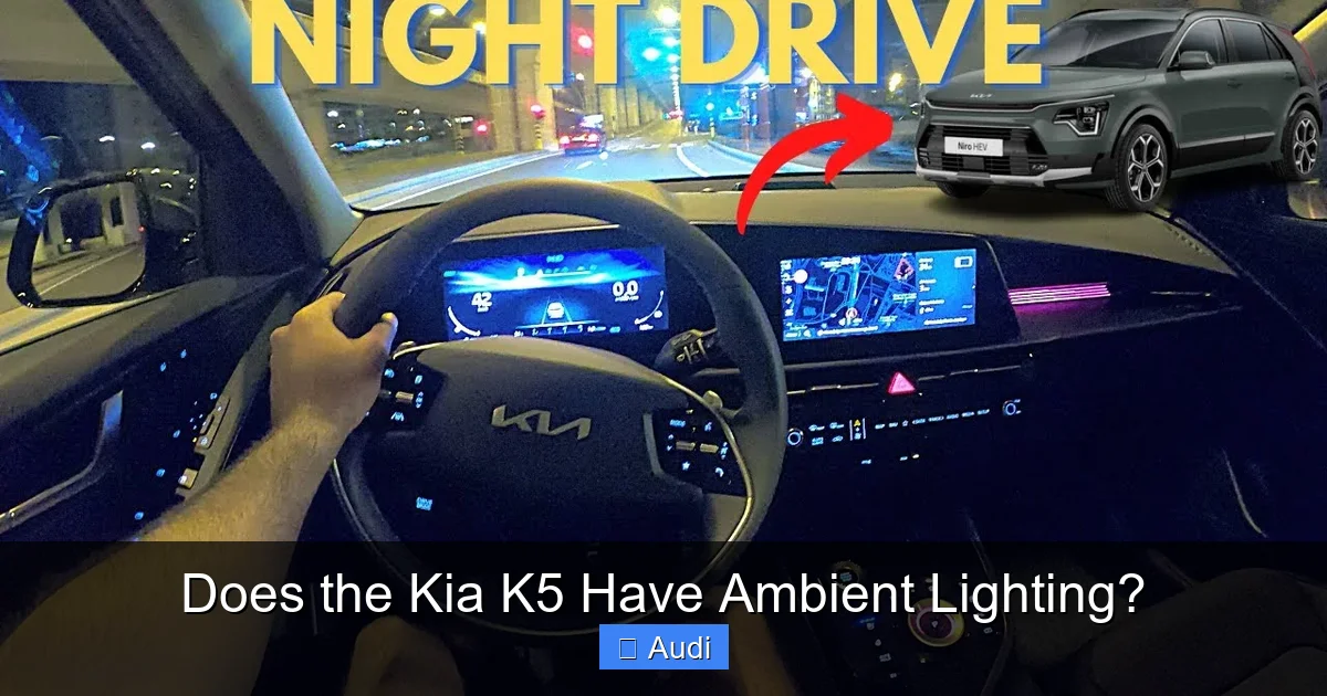 Does the Kia K5 Have Ambient Lighting?