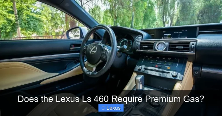 Does the Lexus Ls 460 Require Premium Gas?