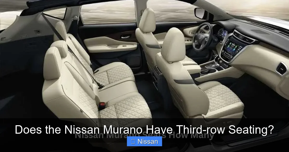 Does the Nissan Murano Have Third-row Seating?