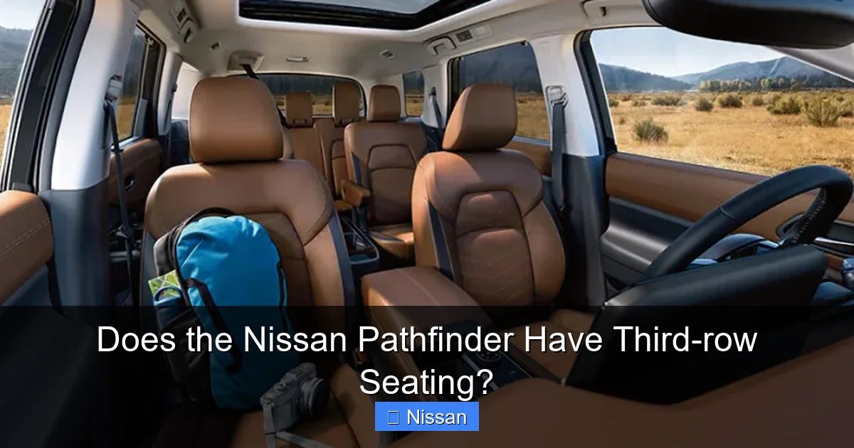 Does the Nissan Pathfinder Have Third-row Seating?
