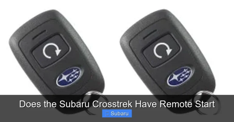Does the Subaru Crosstrek Have Remote Start