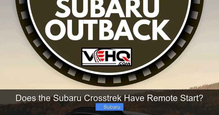 Does the Subaru Crosstrek Have Remote Start?