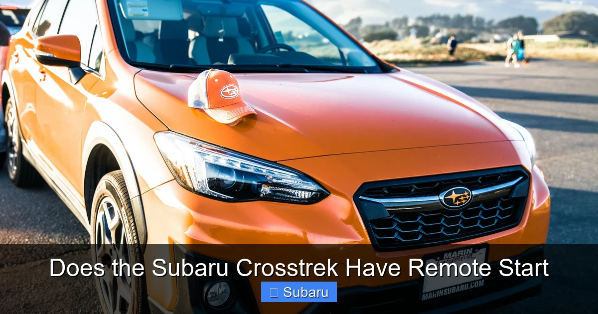 Does the Subaru Crosstrek Have Remote Start