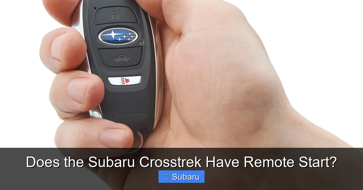 Does the Subaru Crosstrek Have Remote Start?