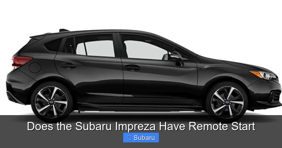Does the Subaru Impreza Have Remote Start