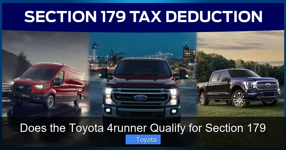 Does the Toyota 4runner Qualify for Section 179
