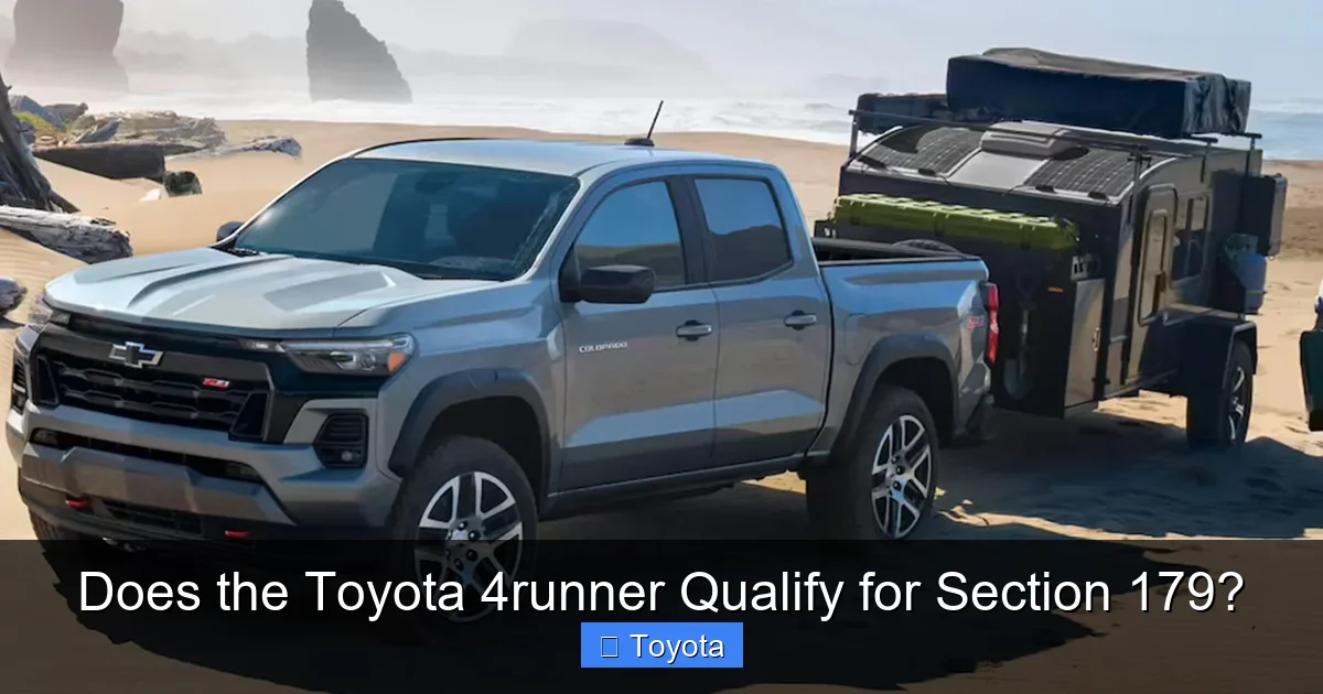 Does the Toyota 4runner Qualify for Section 179?
