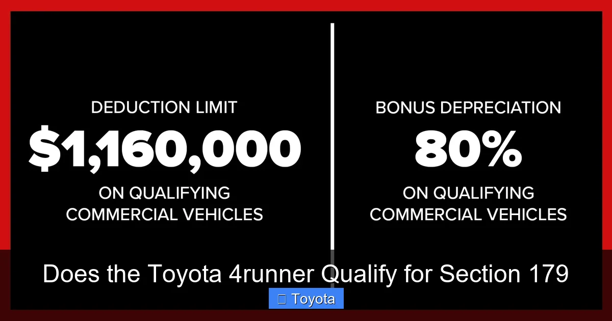Does the Toyota 4runner Qualify for Section 179