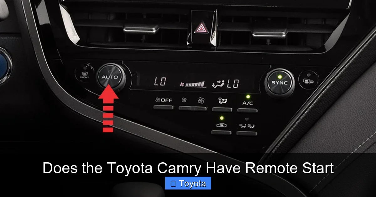 Does the Toyota Camry Have Remote Start