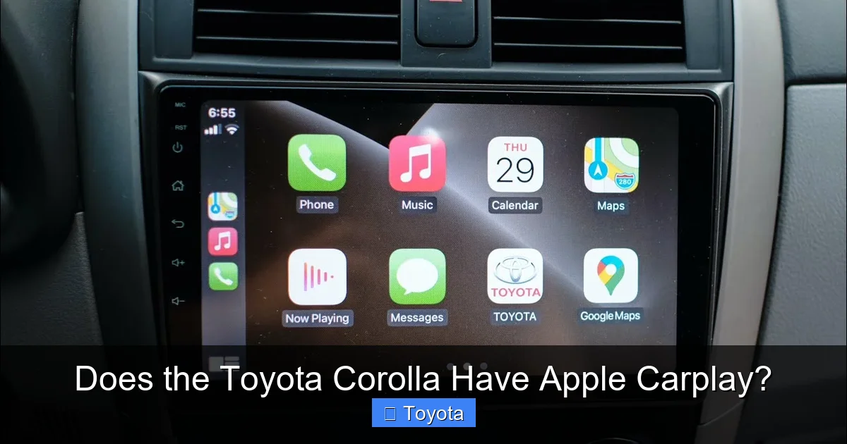 Does the Toyota Corolla Have Apple Carplay?