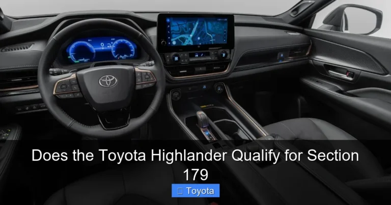 Does the Toyota Highlander Qualify for Section 179