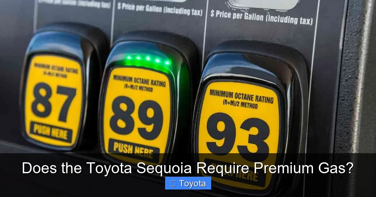 Does the Toyota Sequoia Require Premium Gas?