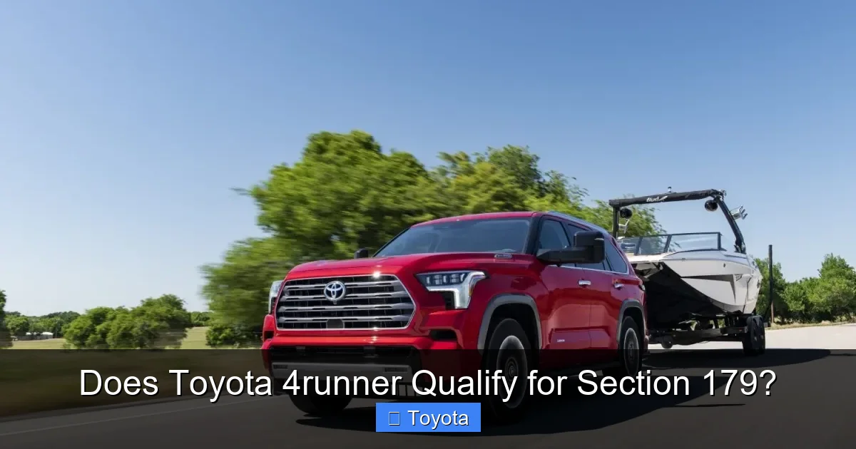 Does Toyota 4runner Qualify for Section 179?