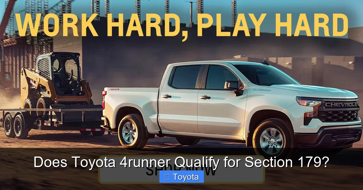 Does Toyota 4runner Qualify for Section 179?