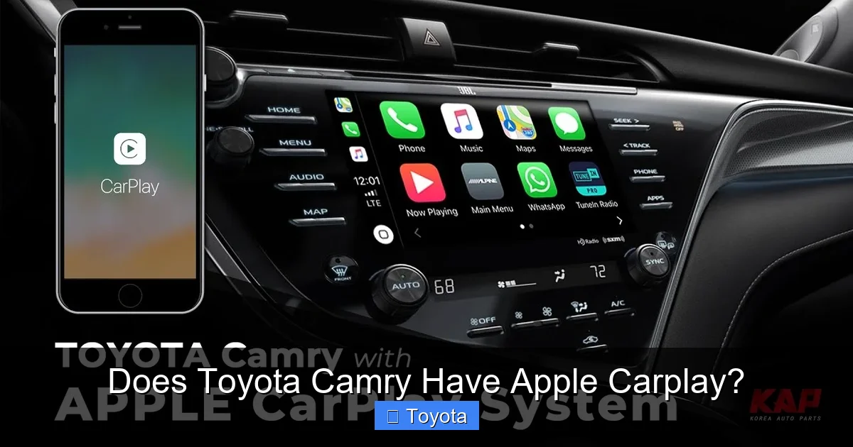 Does Toyota Camry Have Apple Carplay?