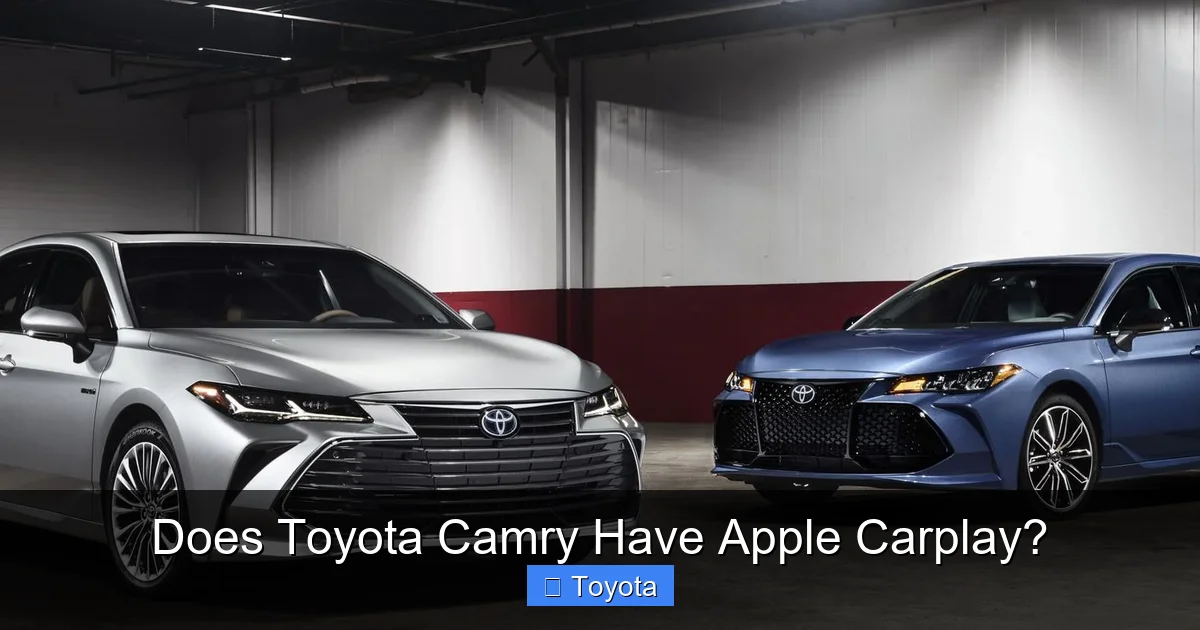 Does Toyota Camry Have Apple Carplay?