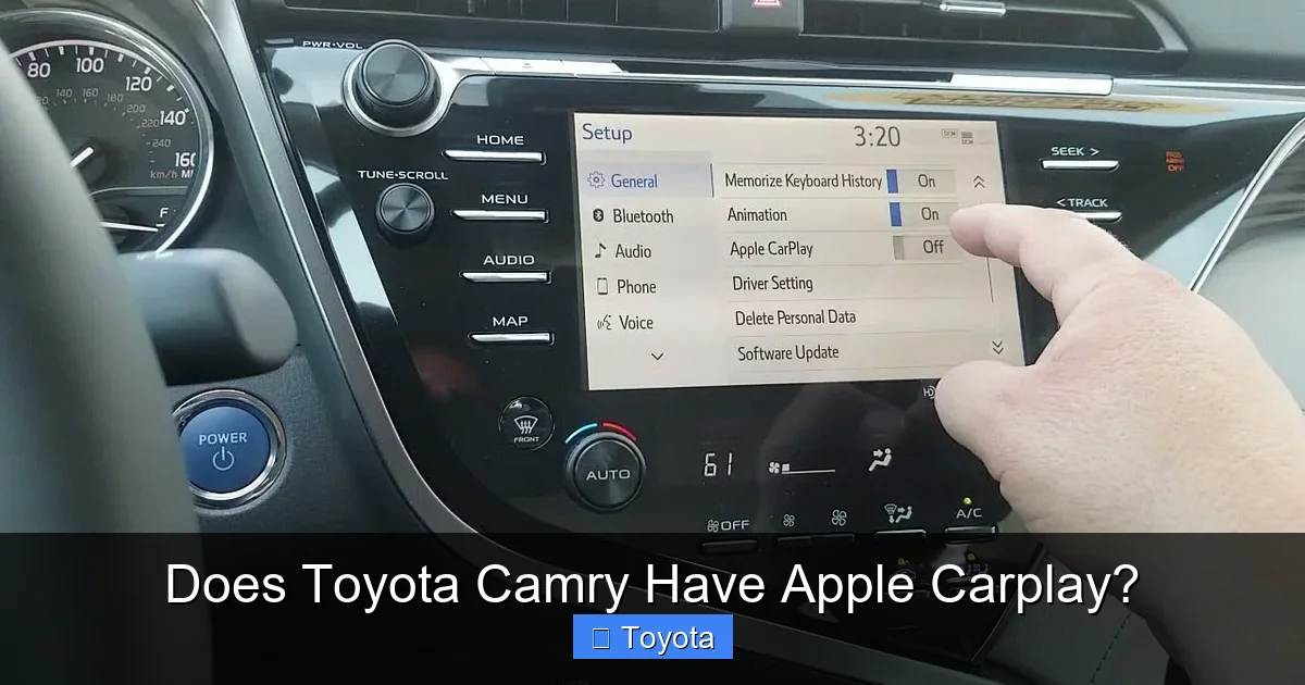 Does Toyota Camry Have Apple Carplay?