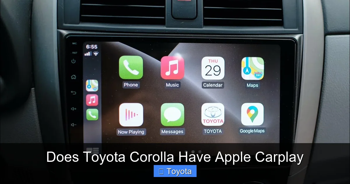 Does Toyota Corolla Have Apple Carplay