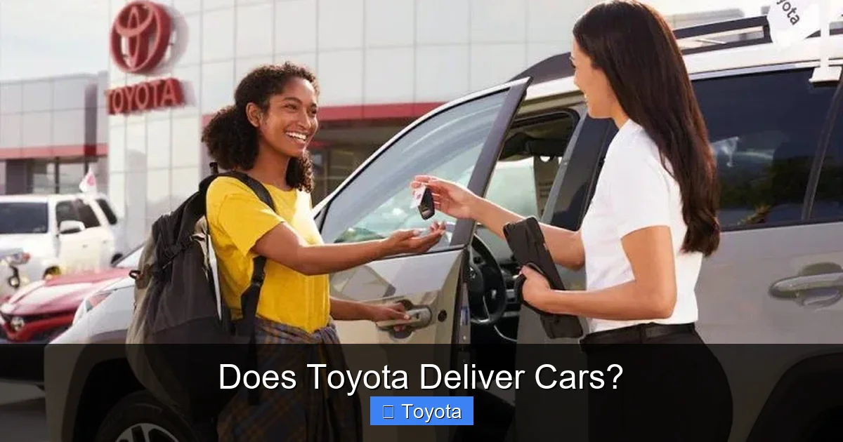 Does Toyota Deliver Cars?