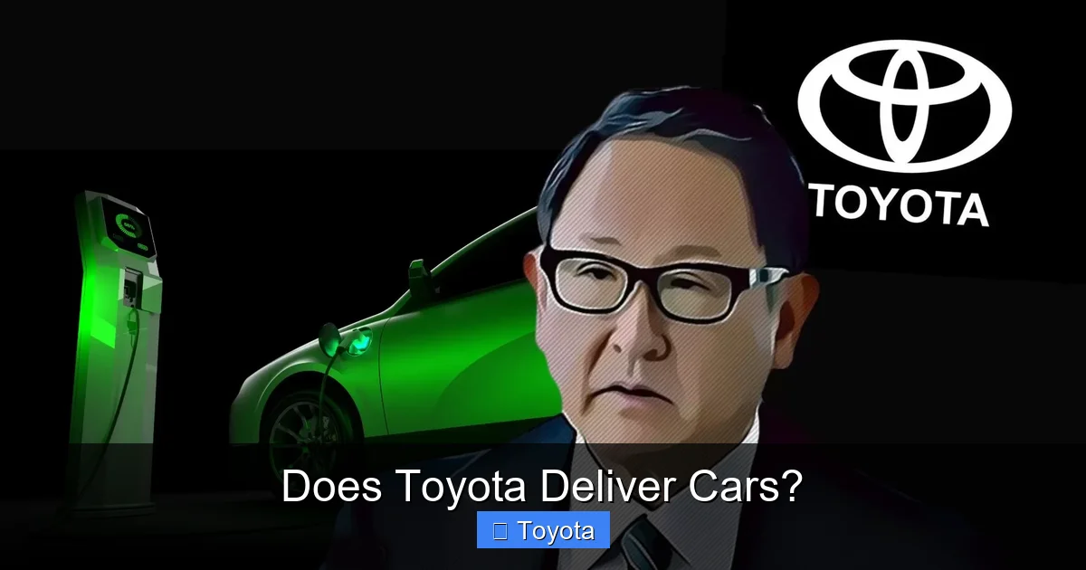 Does Toyota Deliver Cars?