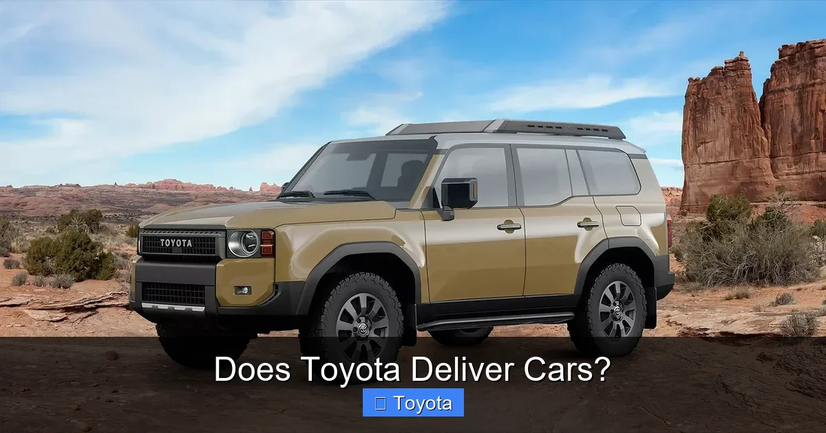 Does Toyota Deliver Cars?