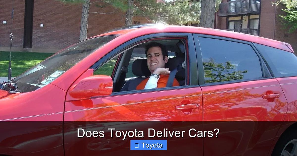 Does Toyota Deliver Cars?