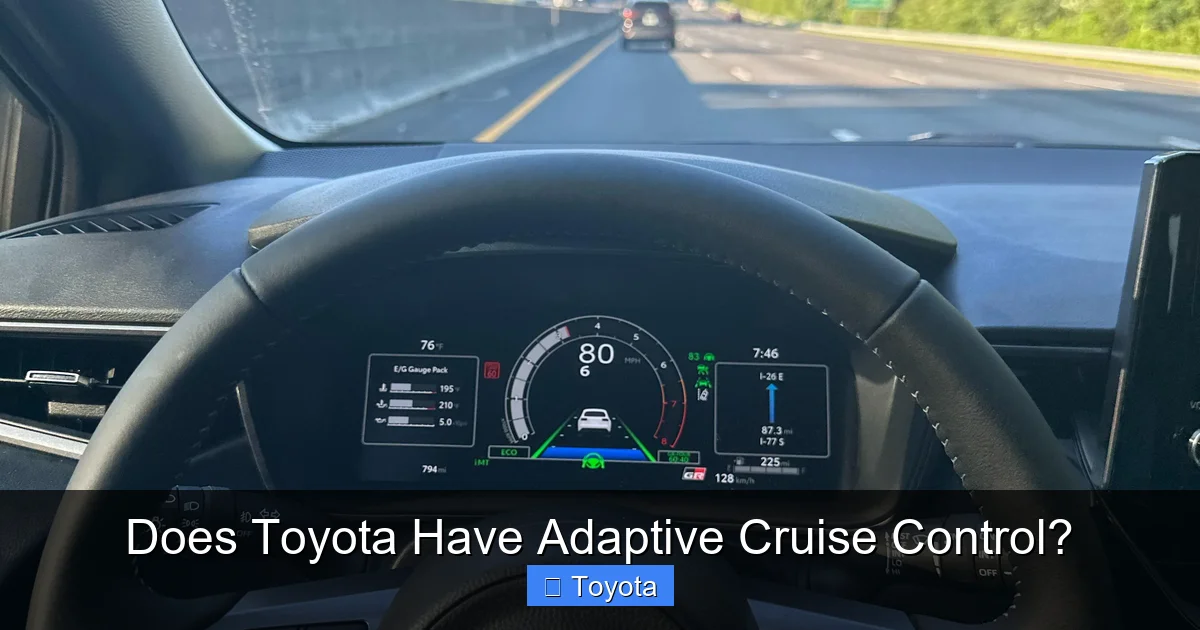 Does Toyota Have Adaptive Cruise Control?
