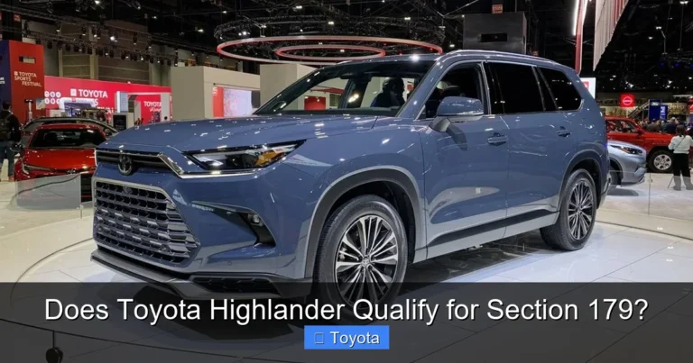 Does Toyota Highlander Qualify for Section 179?