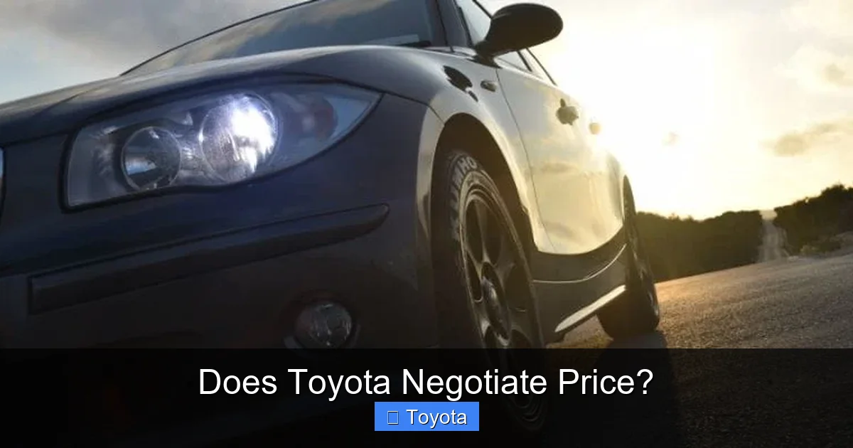 Does Toyota Negotiate Price?