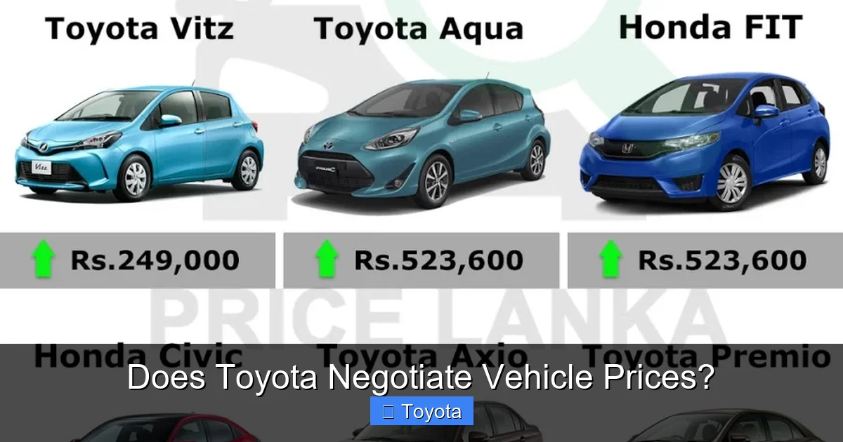Does Toyota Negotiate Vehicle Prices?
