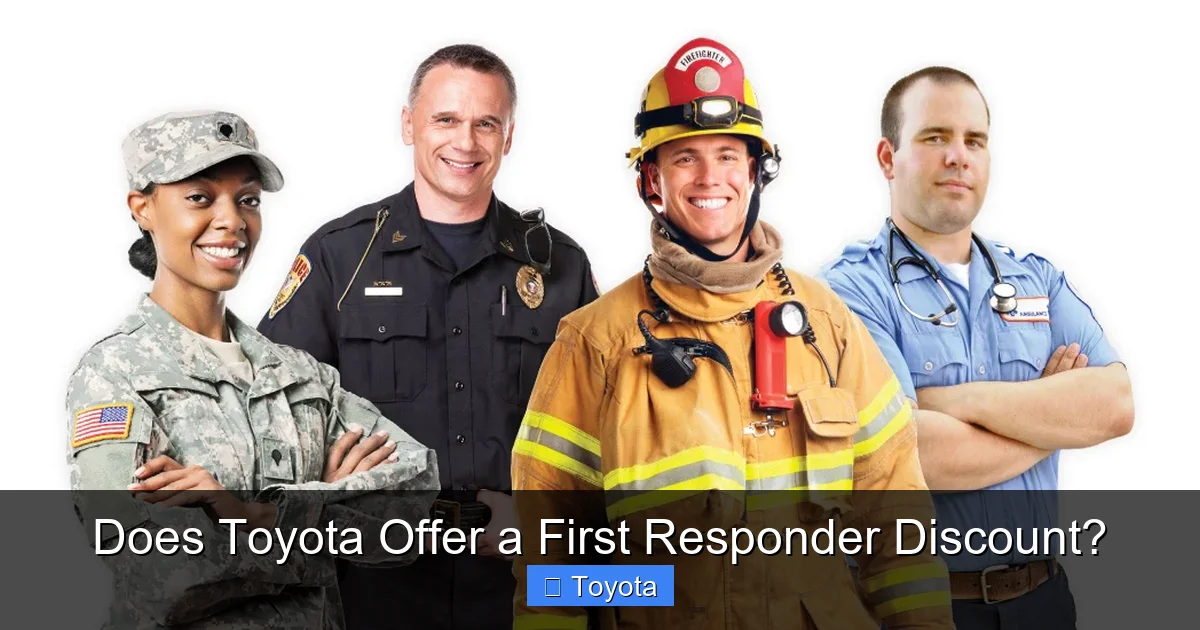 Does Toyota Offer a First Responder Discount?