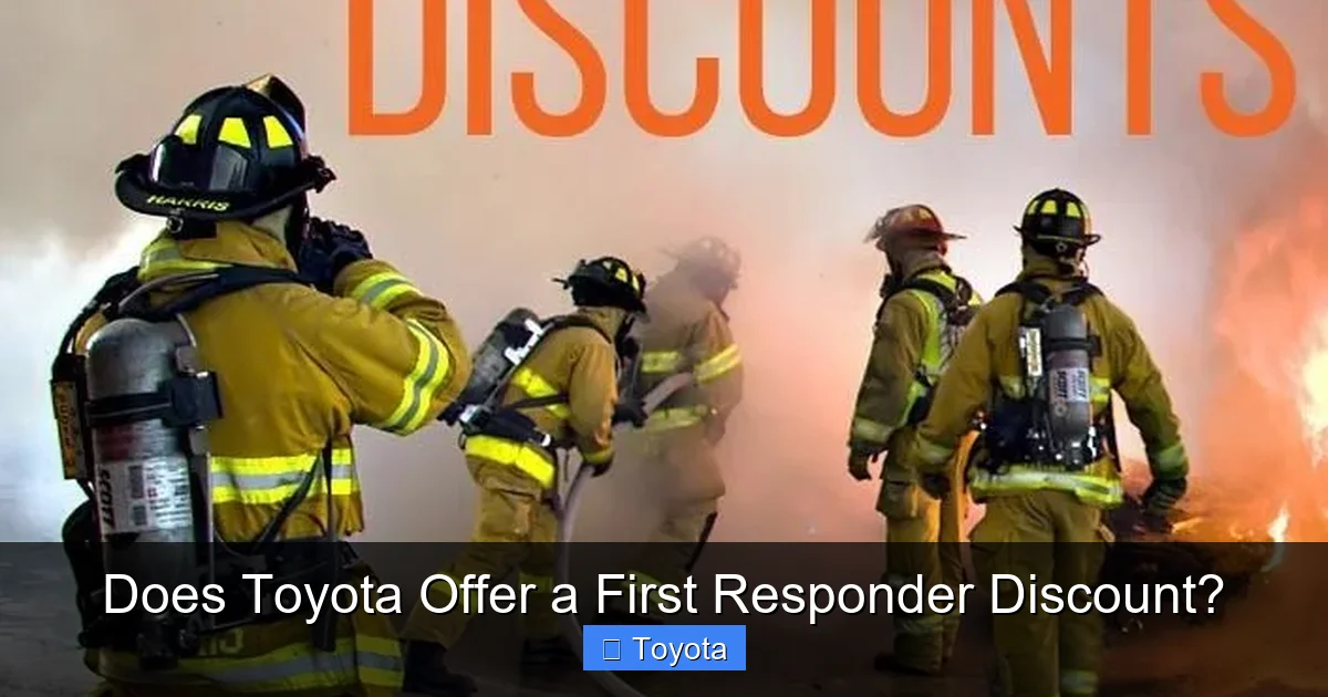 Does Toyota Offer a First Responder Discount?