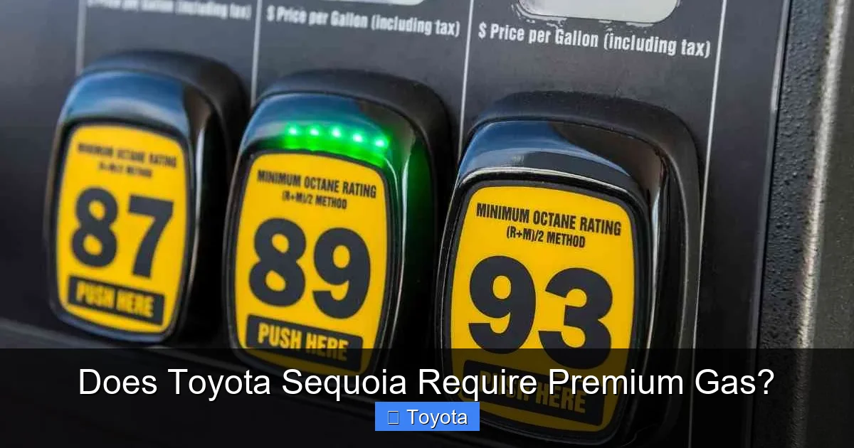 Does Toyota Sequoia Require Premium Gas?