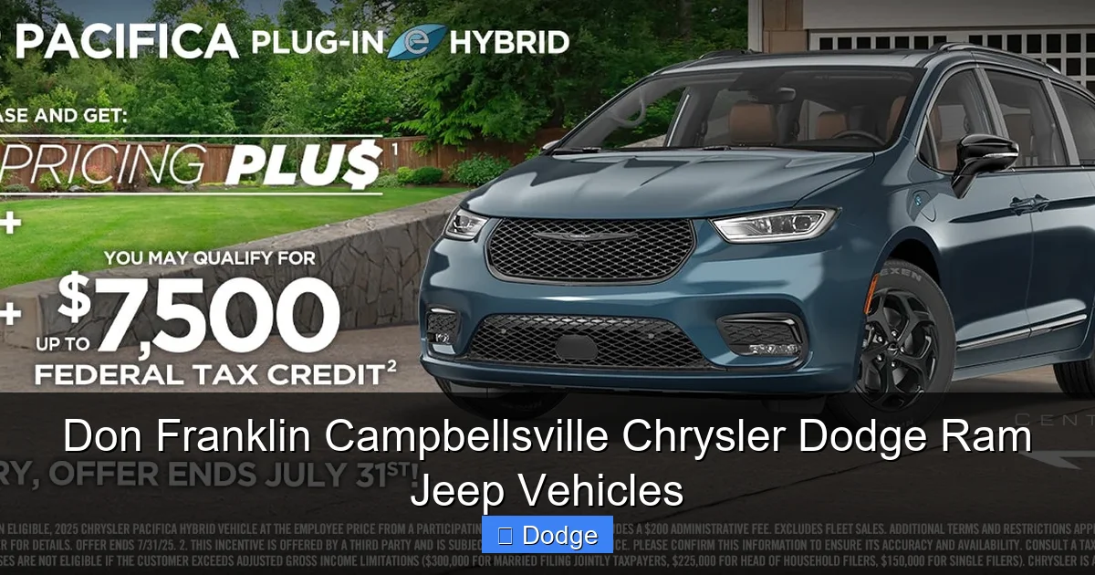 Don Franklin Campbellsville Chrysler Dodge Ram Jeep Vehicles