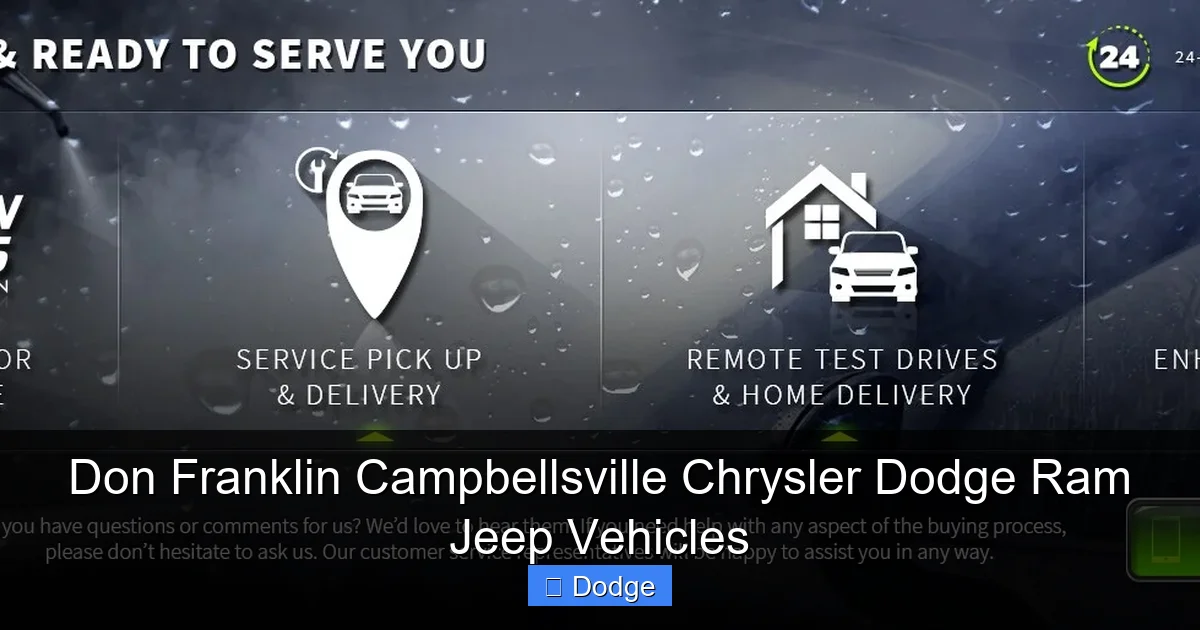 Don Franklin Campbellsville Chrysler Dodge Ram Jeep Vehicles
