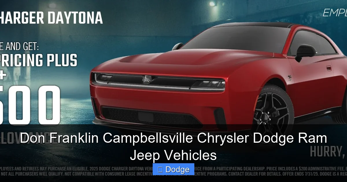 Don Franklin Campbellsville Chrysler Dodge Ram Jeep Vehicles