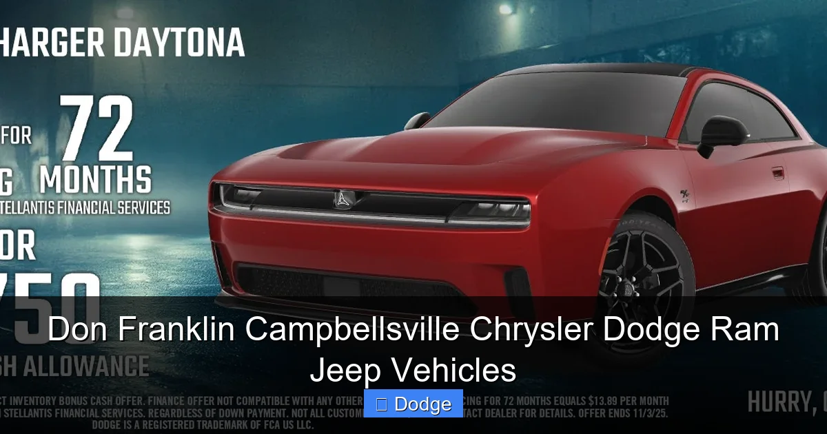 Don Franklin Campbellsville Chrysler Dodge Ram Jeep Vehicles