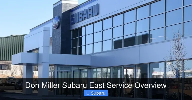 Don Miller Subaru East Service Overview