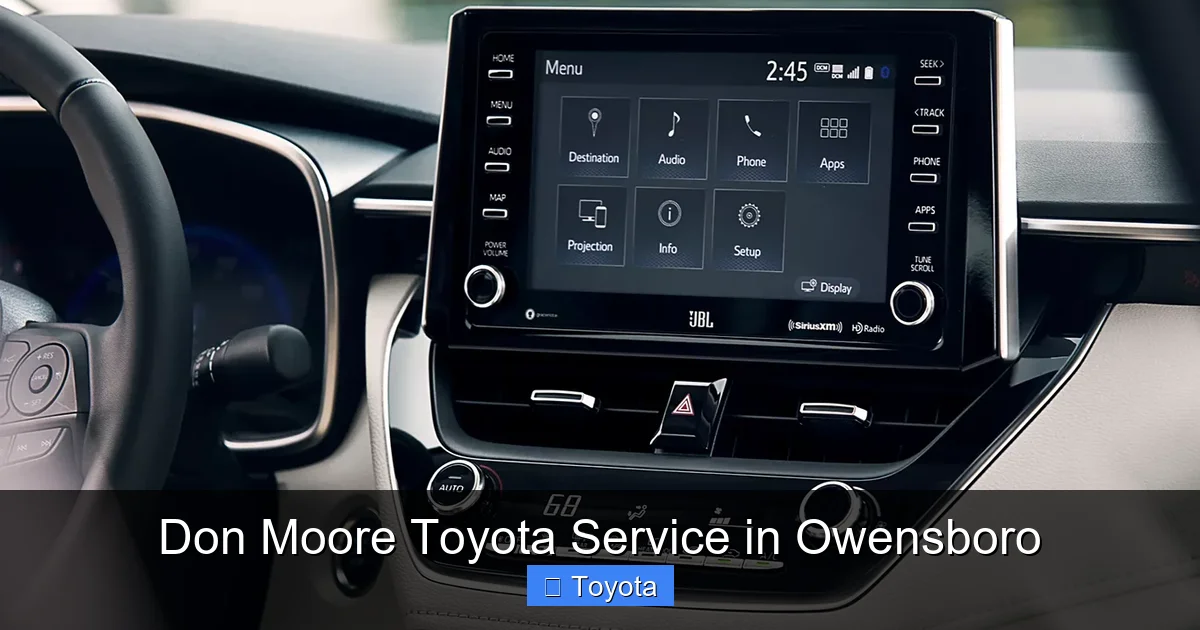 Don Moore Toyota Service in Owensboro