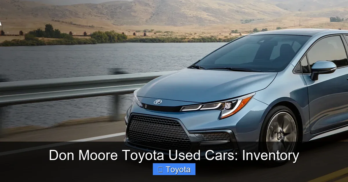 Don Moore Toyota Used Cars: Inventory