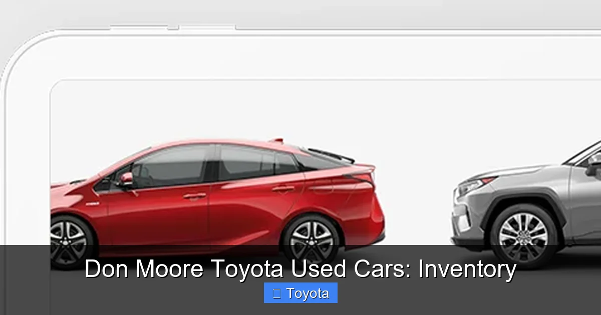 Don Moore Toyota Used Cars: Inventory